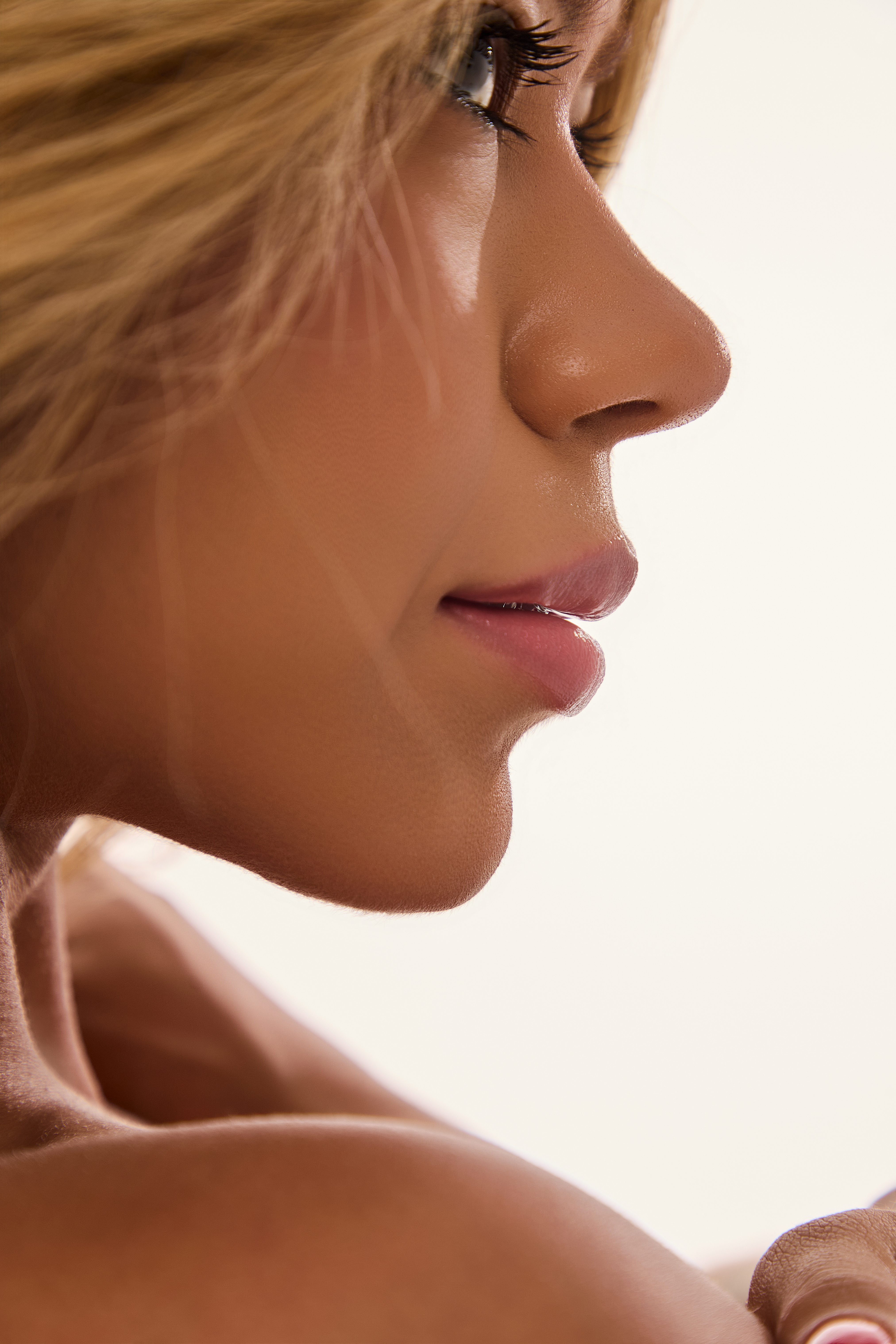 Background premium de perfil nasal para rinomodelação